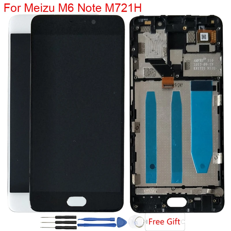 ЖК-дисплей 5," Meizu M6 Note, ЖК-дисплей, сенсорный экран с рамкой, дигитайзер в сборе для Meizu Meilan Note 6 M721H M721Q, ЖК-дисплей