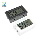 Мини ЖК Цифровой термометр гигрометр Приборы для измерения температуры и влажности Комнатный измеритель влажности Термометр гигрометр Датчик температуры и влажности БелыйЧерный