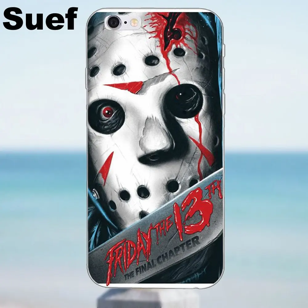 Мягкий хипстерский чехол Jason Vorhees Friday The 13th для iPhone 4 4S 5 5S 5C SE 6 6S 7 8 Plus X Galaxy J1 J3 J5 J7 A3 A5