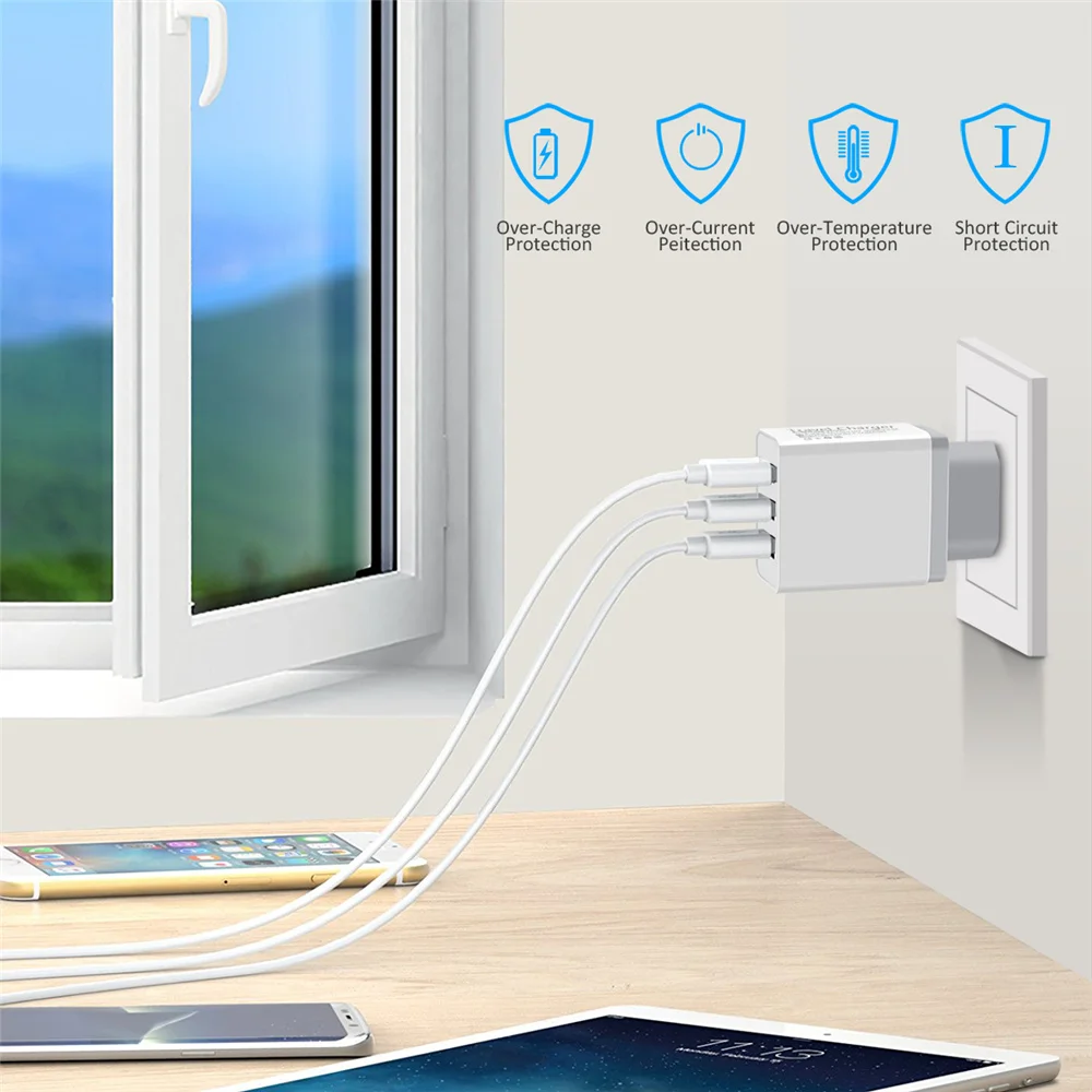 AIFFECT USB зарядное устройство для iPhone X 8 7 iPad быстрое настенное Samsung S9 Xiaomi mi Huawei 1 2 3