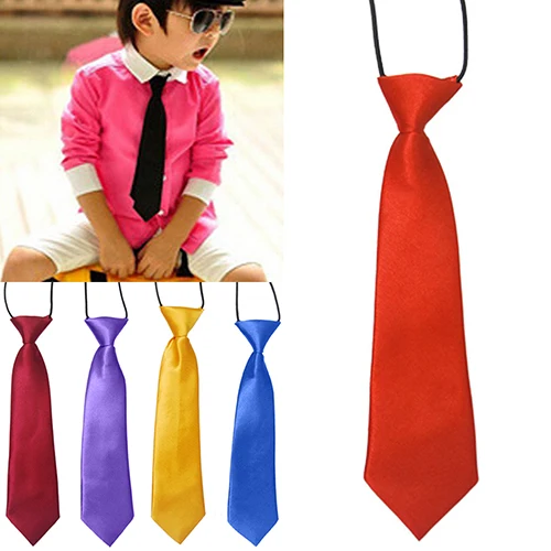 Галстук эластичный однотонный для мальчиков и девочек|tie neckties|elastic tieselastic necktie |