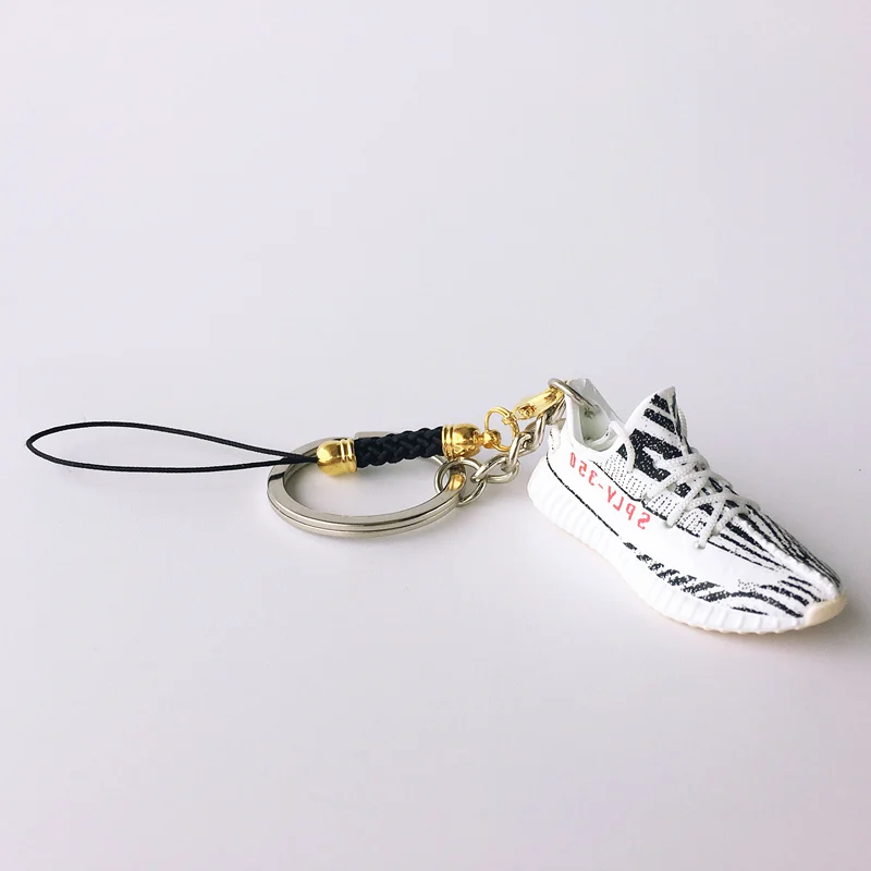 Zebra 3D Mini Boost 350, брелки для кроссовок, ремешок для мобильного телефона, ремешок для iPhone, модель обуви, брелки, модель кроссовок, популярный подарок - Цвет: Zebra