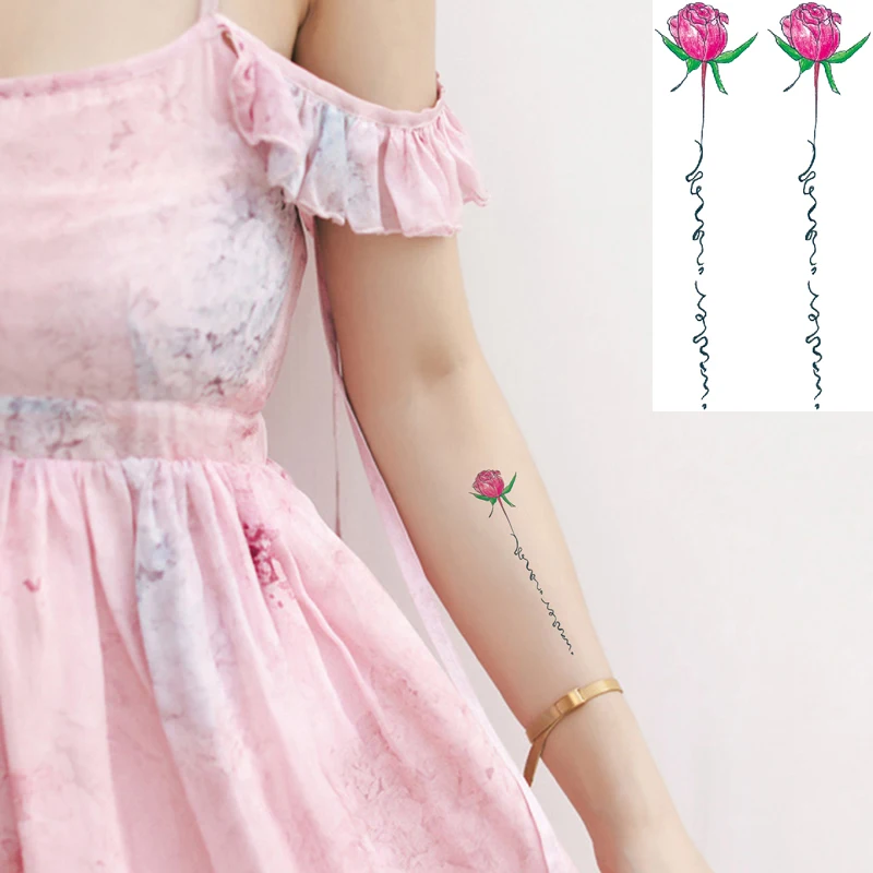 Brand new fashion waterproof temporary tattoo sticker women sex flash fake tatoo tatto henna red Rose blossom flower tree XL16 | Красота и
