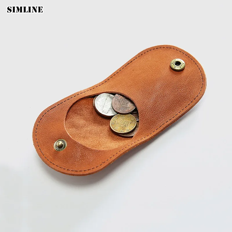 Портмоне SIMLINE из натуральной кожи для мужчин и женщин винтажный миниатюрный