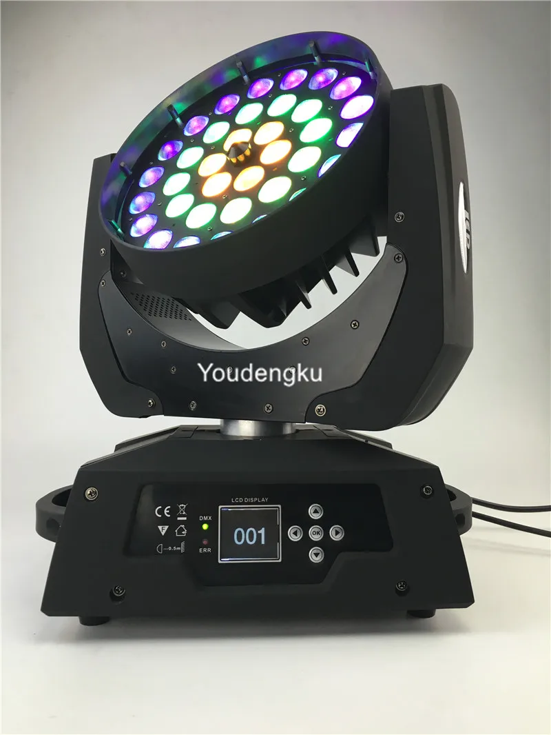 2 шт. 36*10 Вт 4-в-1 rgbw Смешивание цветов dmx zoom led moving head wash lyre movinghead light | Освещение