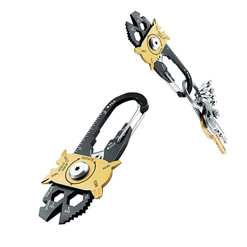 

20 in 1 Multi-functional Wrench Slotted/Phillips Screwdriver Outdoor Survival Combination Spanner Stainless Steel Keychain