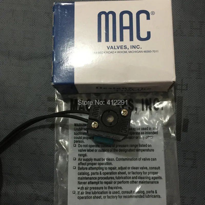 Высококачественный электромагнитный клапан с 3 портами 12 в MAC 35A-AAA-DDBA-1BA 5,4 Вт с латунными комплектами