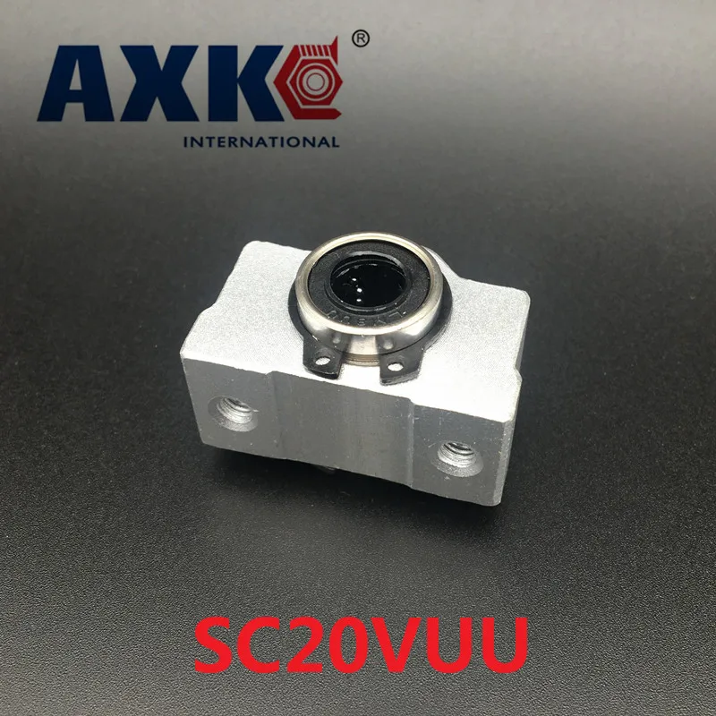 Axk 2 шт. Sc20vuu Sc20v Scv20uu Scv20 20 мм блок ЧПУ сделай сам короткий скользящий Блок Линейный
