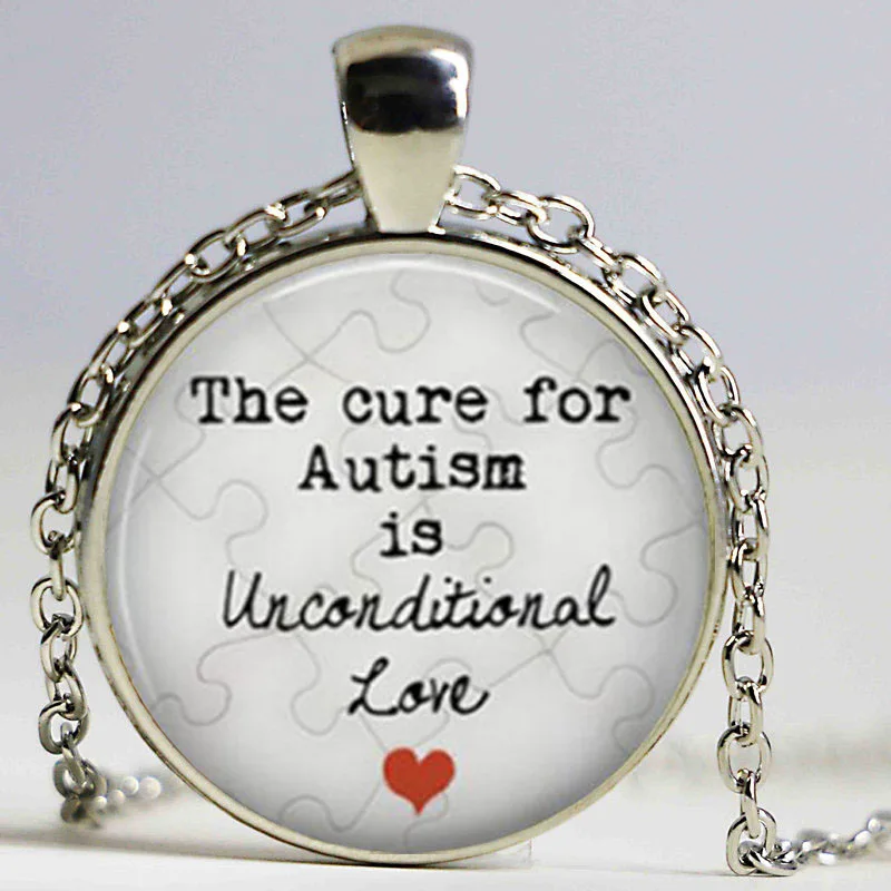 Новейшая модель Заявление ожерелье кулон аутизма мой ребенок аутистов