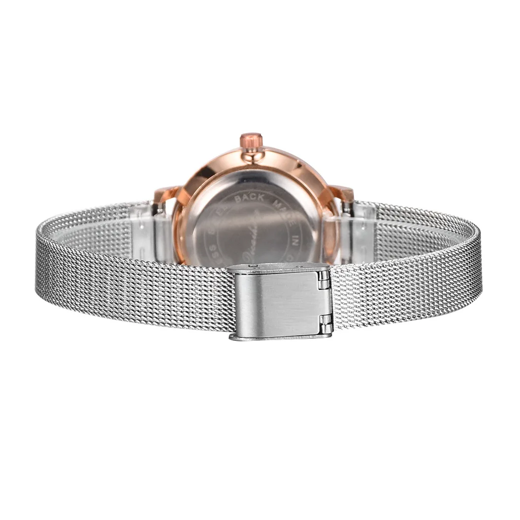 

Luxury Watch Women Fashion Silver Ultra-thin Mesh Wrist Watches for Women Casual Rose Gold Quart Watch Ladies Watch Reloj Mujer