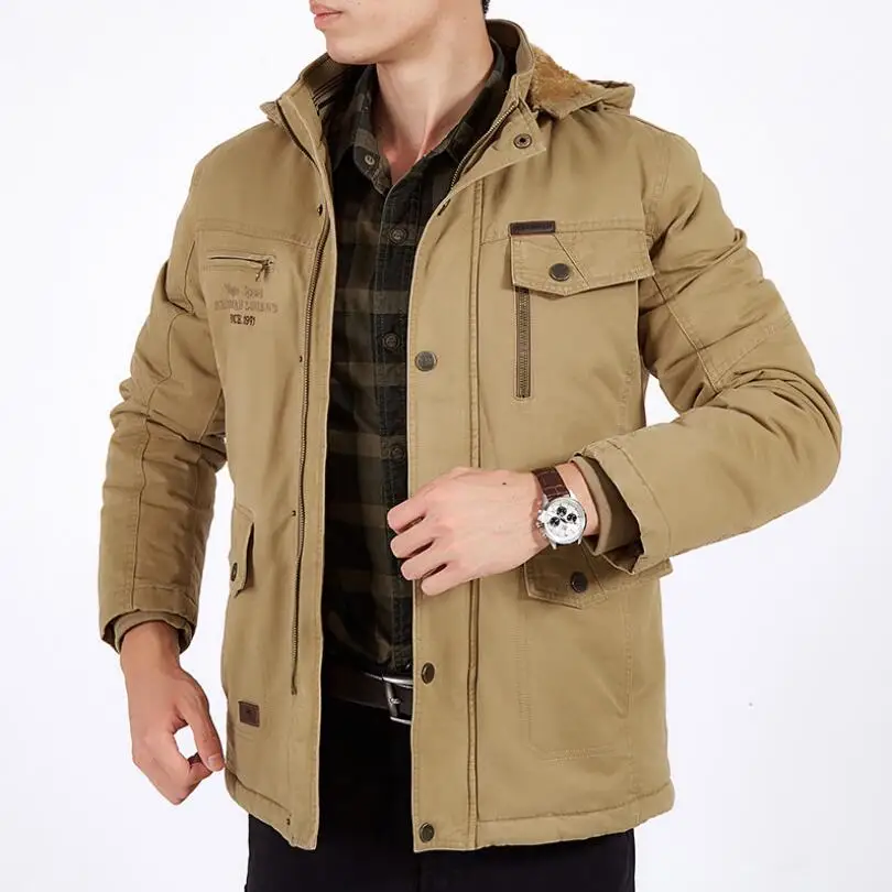 Зимняя куртка-30 градусов, мужские ветровки, Camperas Hombre Invierno,, теплые парки размера плюс, из M-8XL, с густым мехом внутри