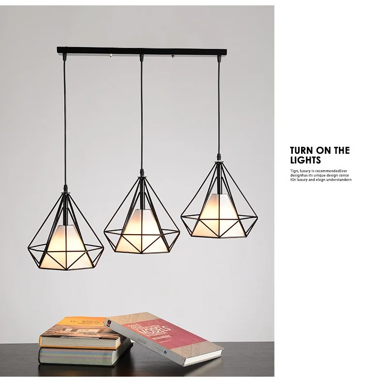 Modern Pendant Lamp Light Iron Frame Lights for Kitchen Island Dining Room Home Decoration luminaire | Лампы и освещение