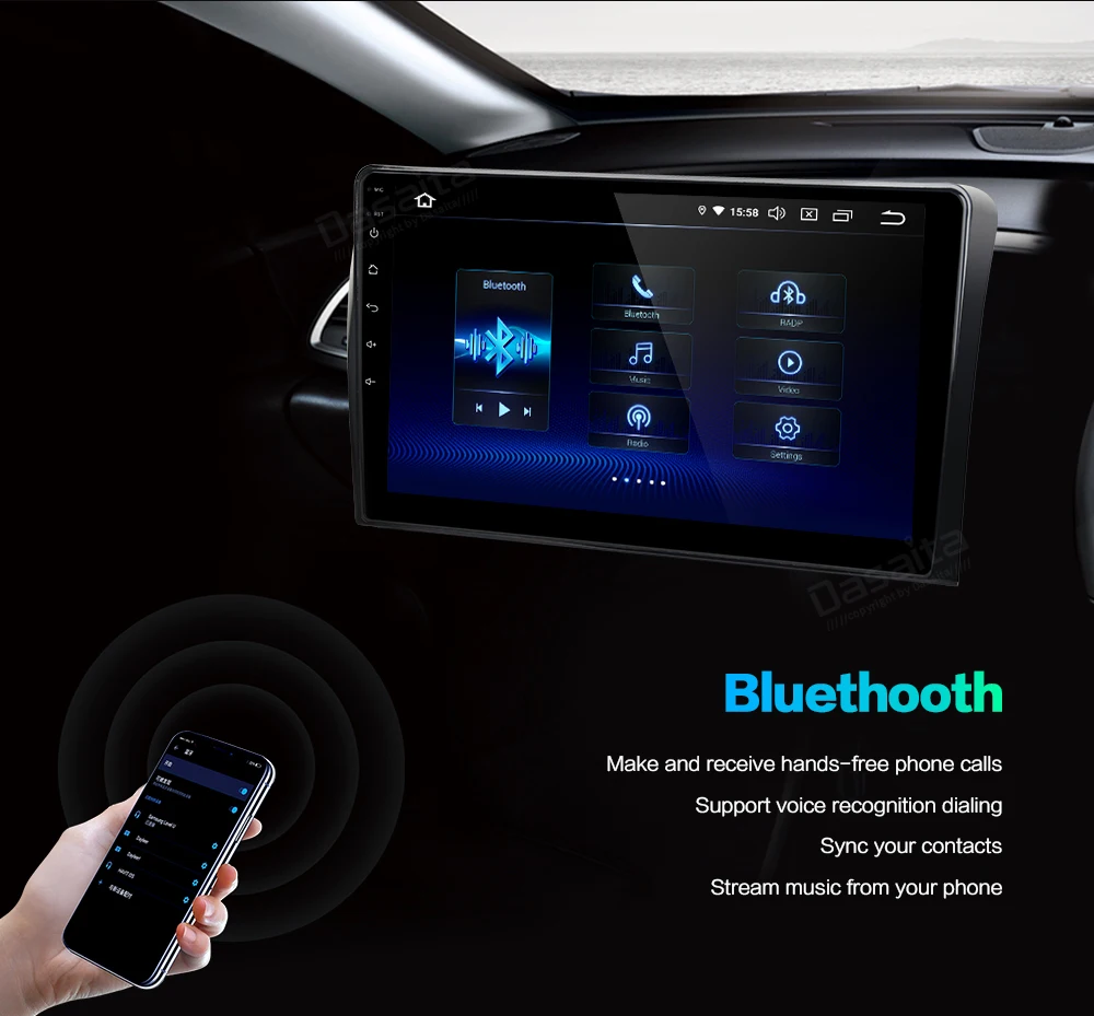 Dasaita 10," Авторадио Android 9,0 DSP для Mitsubishi Outlander USB 64 Гб rom Bluetooth MP3