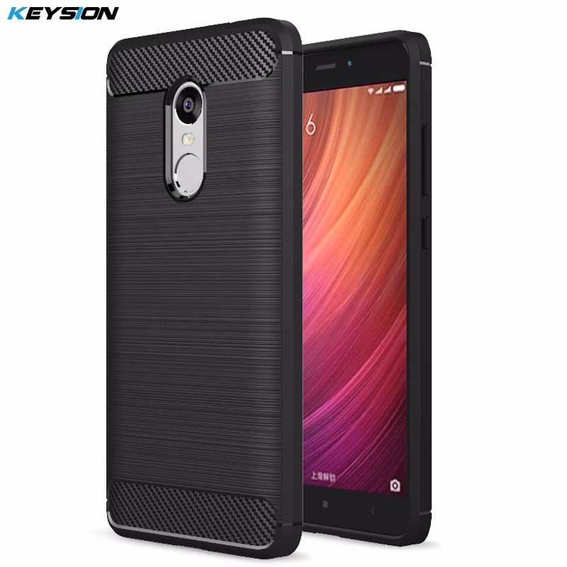 KEYSION Case For Xiaomi Redmi Note 5 Pro 4 4X 3 Brushed Armor Shockproof Soft TPU Cover for Mi 8 6 Mix 2 2s A1 A2 6X | Мобильные