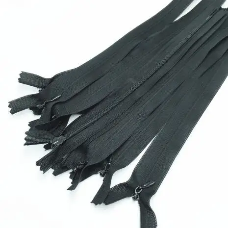BLACK CNCRAFT 10 шт./лот 40 см невидимая молния Подушка юбка скрытая 3# Нейлон молния для шитья/одежды аксессуары DIY ручной работы ремесло - Цвет: BLACK