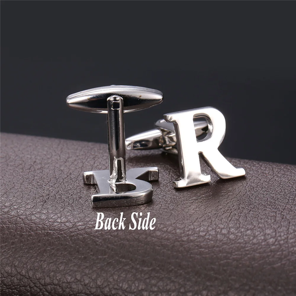 Для мужчин запонки Алфавит R для французских рубашек Кнопка свадебные Жених