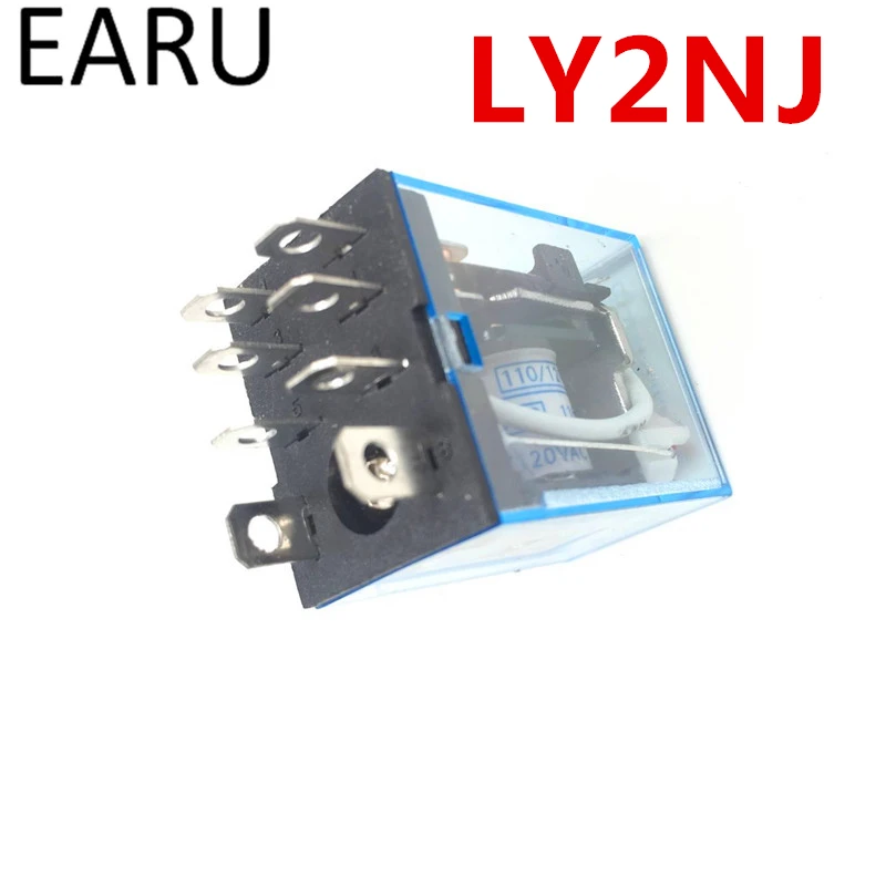 Бесплатная доставка 1 шт. электромагнитное реле LY2NJ HH62P на 10 А 8 контактов DPDT 12 В 24 110