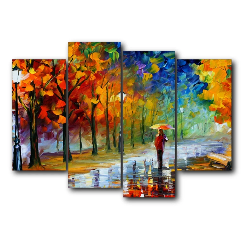 

Laeacco Autumn Color Scenery Canvas Prints Home Decoration Wall Art Poster Picture Oil For Painting Living Room Bedroom No Frame