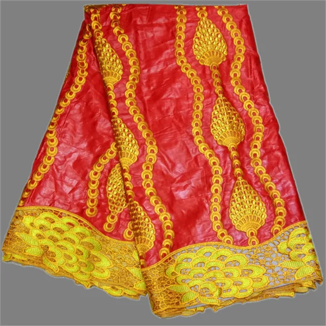 Элегантные вечерние Африканский вышивка хлопок Базен riche кружево ткань с шнур RRB9