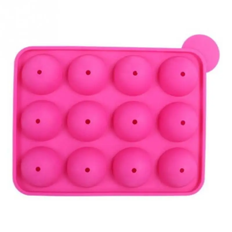 12 отверстий силиконовая круглая форма леденец Поп Плесень торт печенье сладости