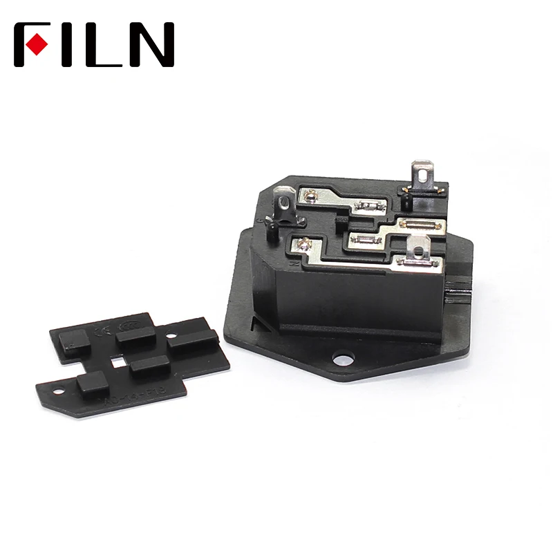 FL-AC-04 Red Rocker Switch AC Power Socket Fuse Connector Plug 3 Pins With 10A 15A 250VAC | Обустройство дома