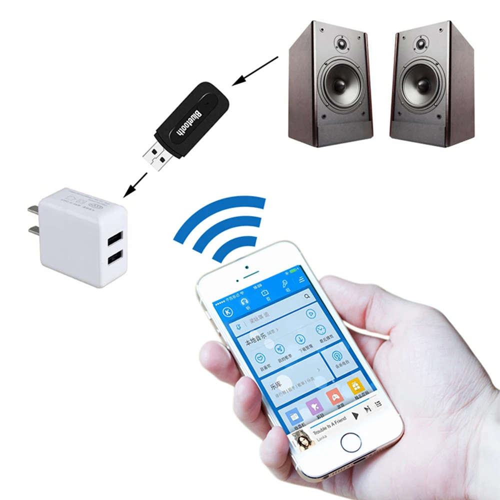 USB автомобильный Bluetooth Aux аудио приемник адаптер 3 5 мм стерео Mp3 музыкальный для ПК