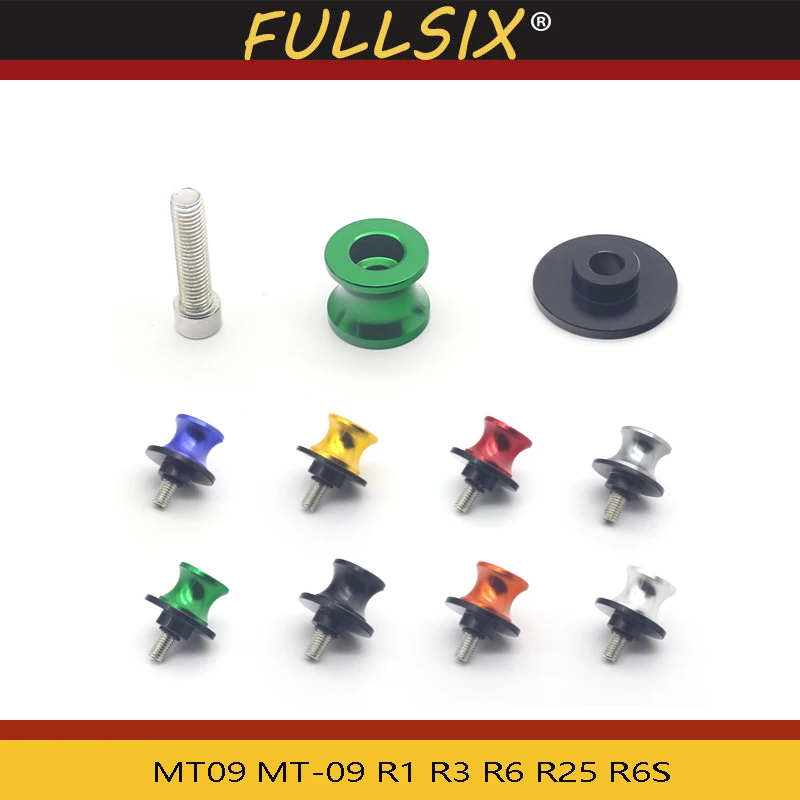 

Motorcycle Parts 6MM Swingarm Sliders Spools Paddock Stand Bobbins Swing Arm for Yamaha LOGO MT09 MT-09 R1 R3 R6 R25 R6S