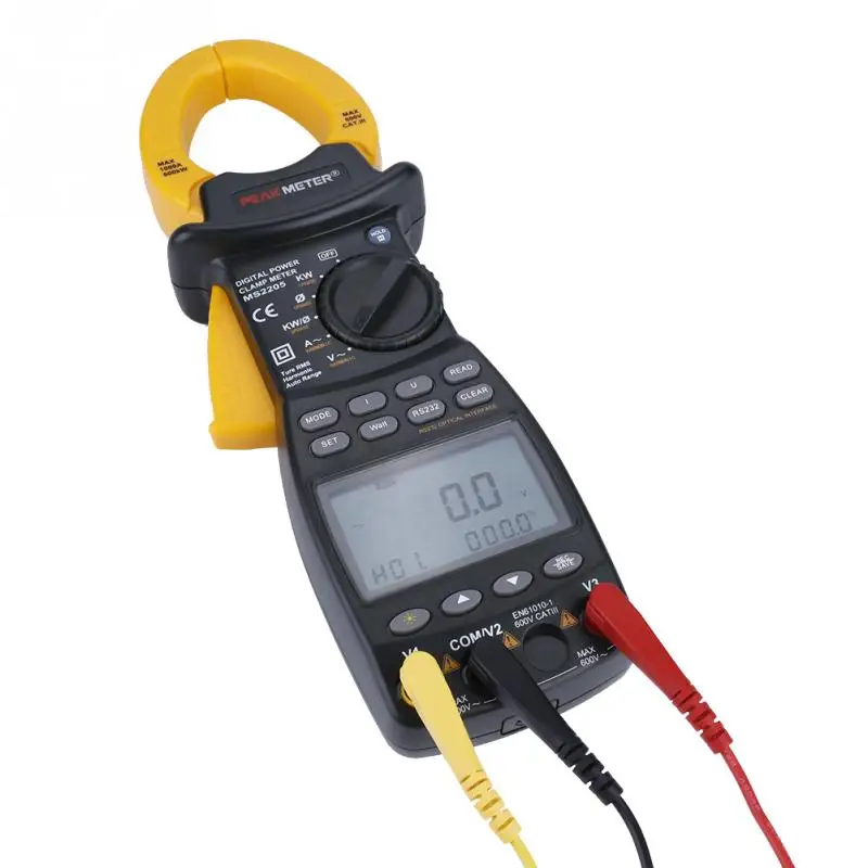 3 фазный цифровой измеритель тока PEAKMETER MS2205 ручной интеллектуальный тестер