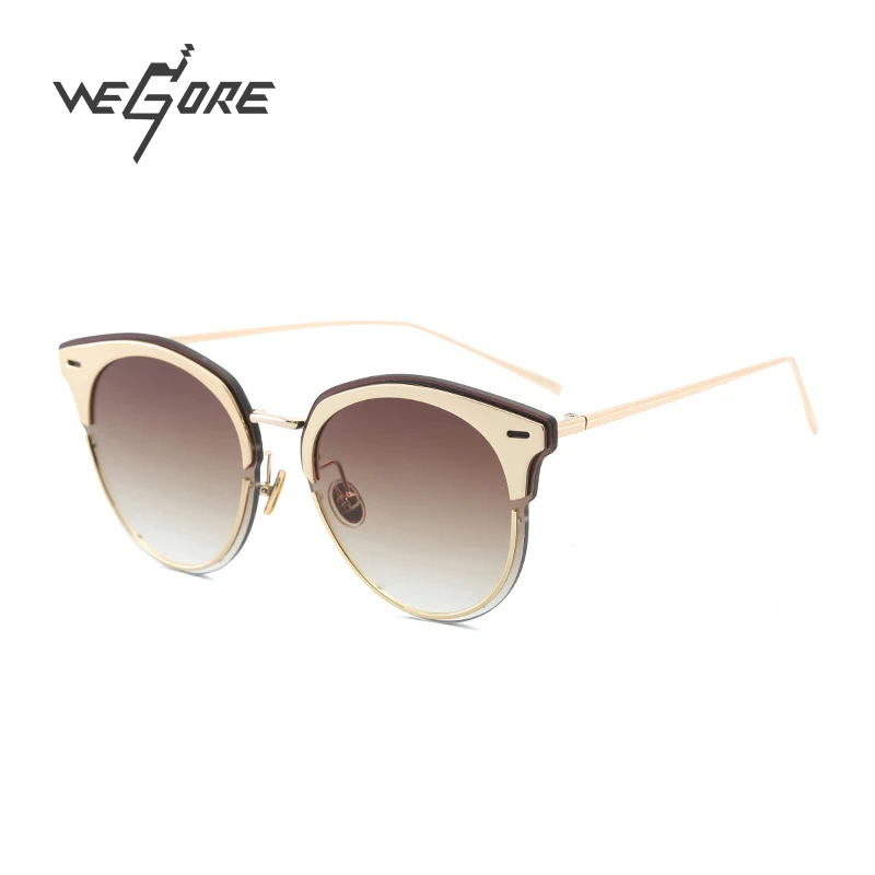 Wegore модные полуботинки Рамки Солнцезащитные очки для женщин Для бренд Дизайн
