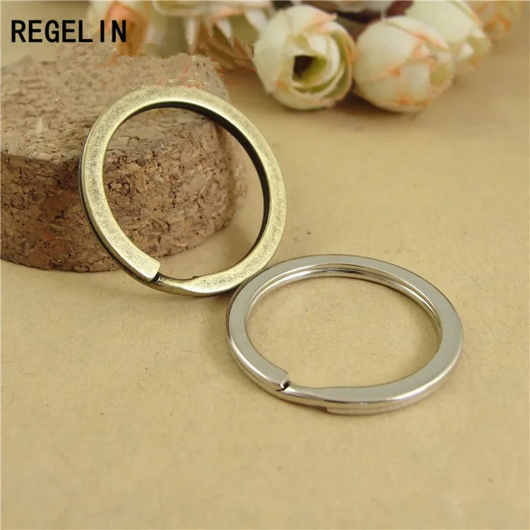 REGELIN брелок круглый фурнитура античная бронза/родий 20 шт./лот подходит DIY кольцо