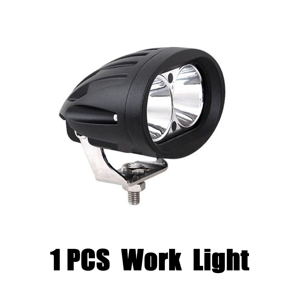 1pcs Work Light Светодиодный светильник 20 Вт для бездорожья 4x4 Точечный светильник CREE чип для мотоцикла, грузовика, трактора, лодки, прицепа, внедорожника, ATV светодиодный светильник для вождения - Цвет: 1pcs Work Light