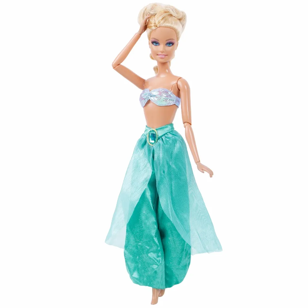 Fairy Tale Princess Outfit Copy Aladdin Exotic Costume Bra Tops Trousers Clothes for Barbie Doll Accessories Baby DIY Toy | Игрушки и