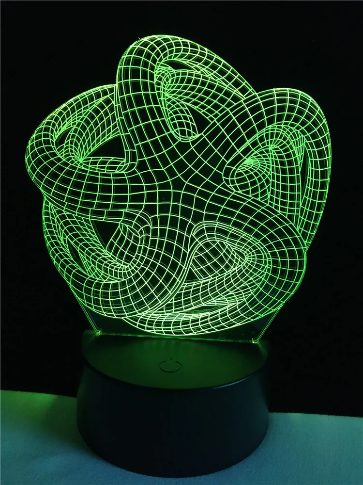 

GAOPIN 3D LED USB Multicolor Table Lamp Creative Like Starfish Shaped Home Party Decorative Lighting Cable Bedroom Night Light