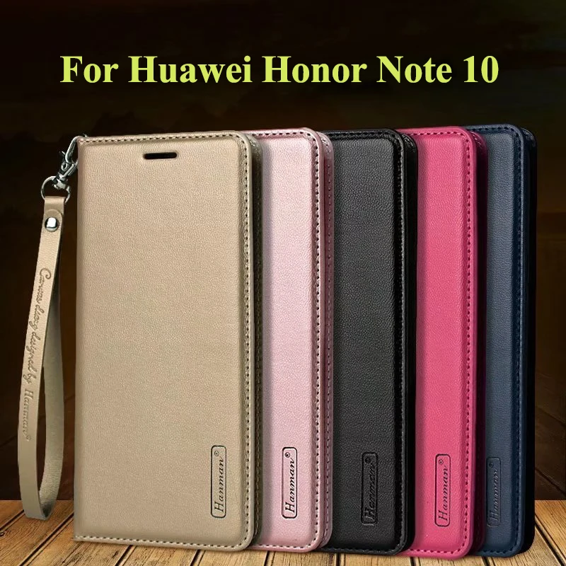 Кожаный чехол-книжка Hanman для Huawei Honor Note 10 Business Hang Rope Series чехол-кошелек из