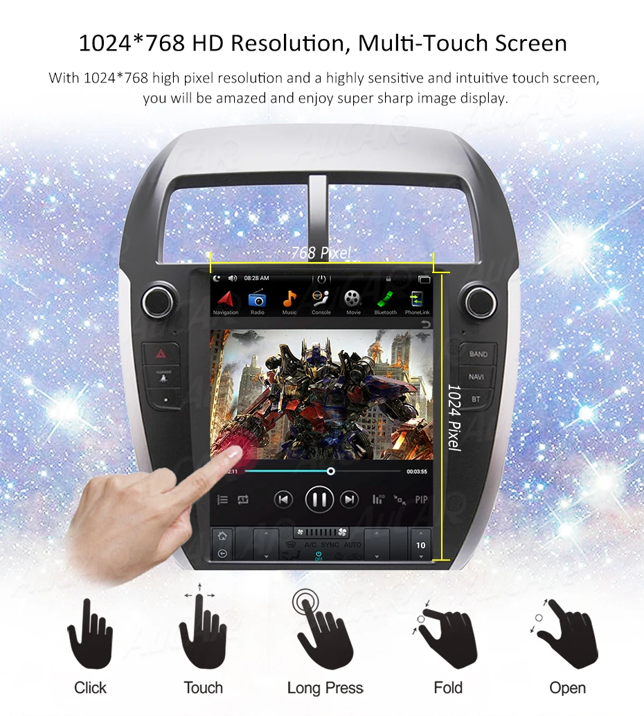10," ips экран Android 8,1 Tesla стиль автомобиля радио для Mitsubishi ASX RVR 2010- Mitsubishi Outlander 2012- 1 din Android