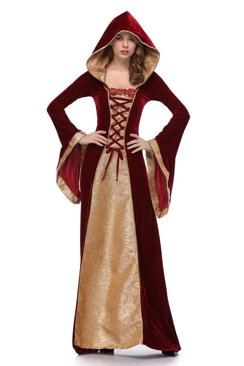 Женское платье в средневековом стиле винтажное принцессы и королевы бархатное