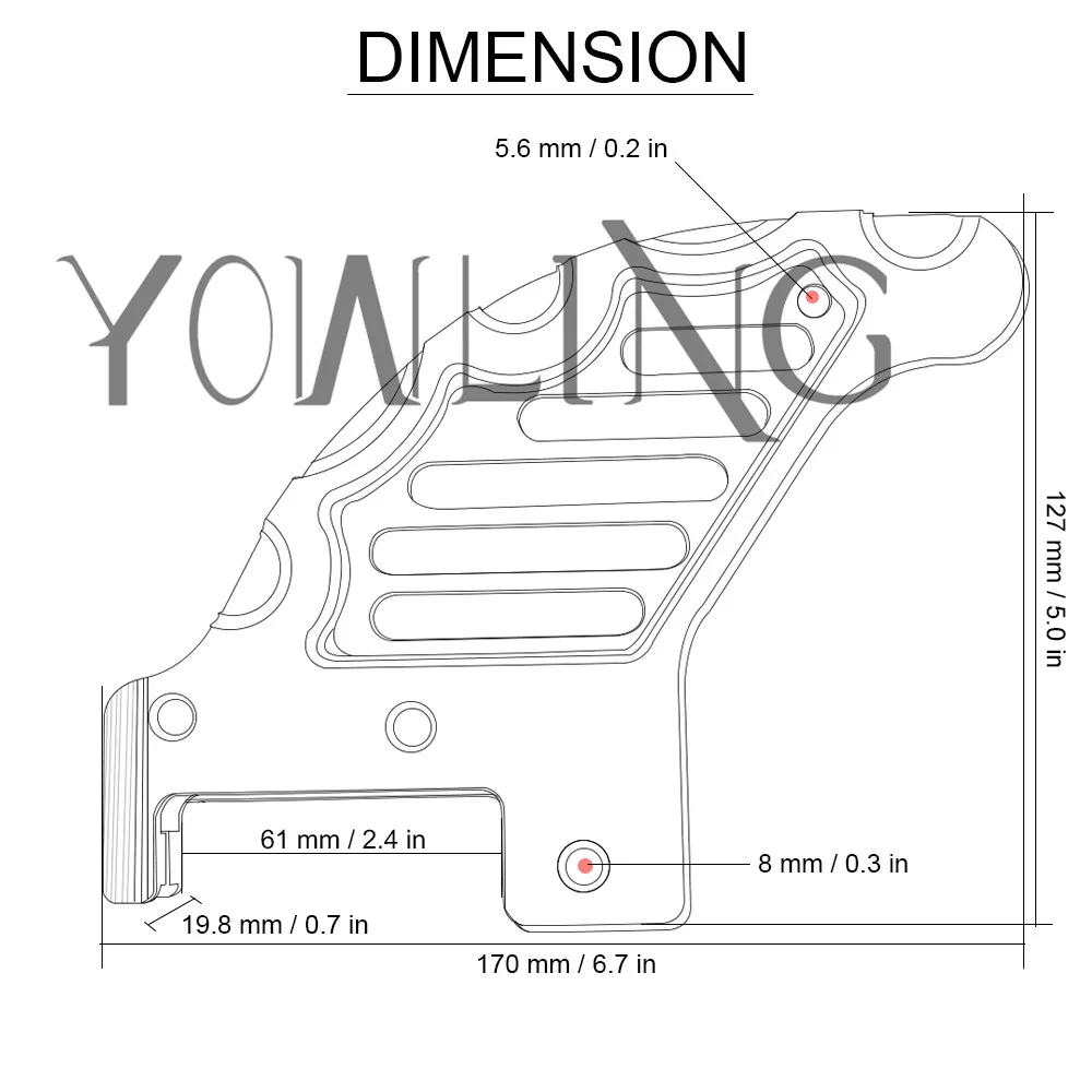 Аксессуары для мотоциклов ЧПУ Алюминиевый Защита заднего тормозного диска potector