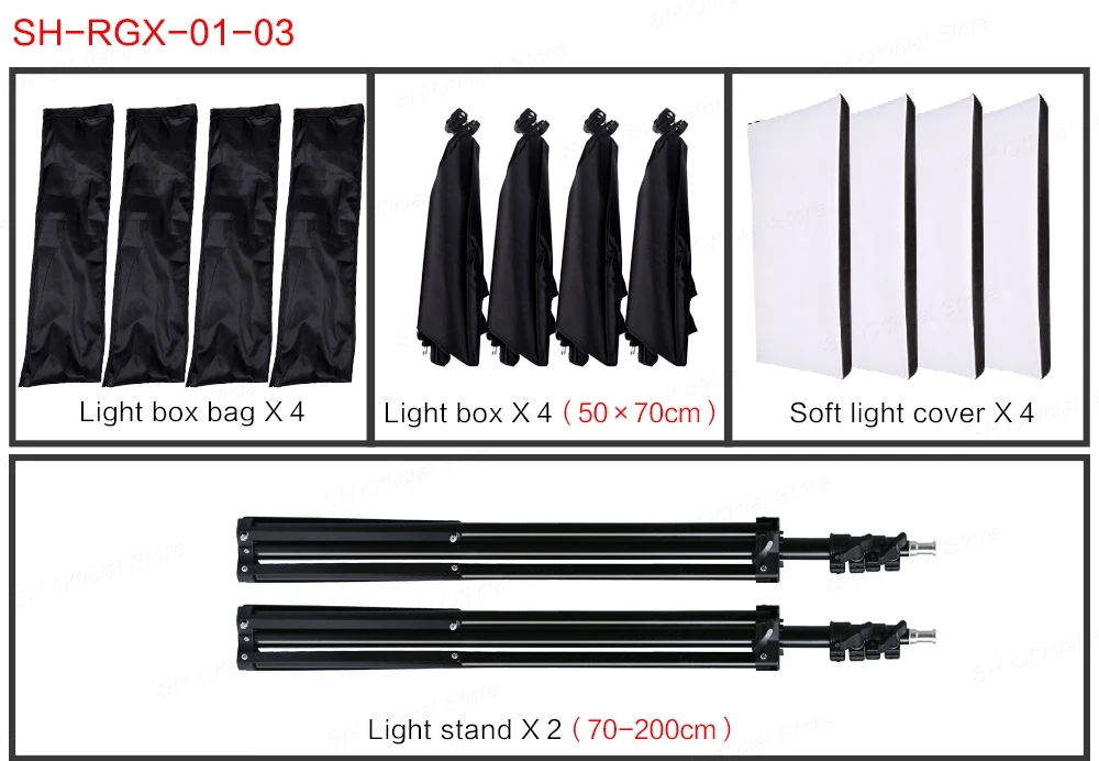 Фотостудия прямоугольная фотография Мягкая коробка 8 Led 20 W комплект освещения для фотосъемки 2 световая подставка 2 Мягкая коробка сумка для переноски для камеры