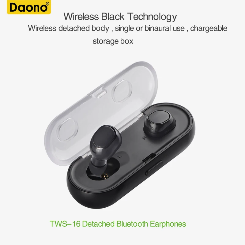 TWS-16 невидимые мини-наушники 3D стерео свободные руки шумоподавление Bluetooth