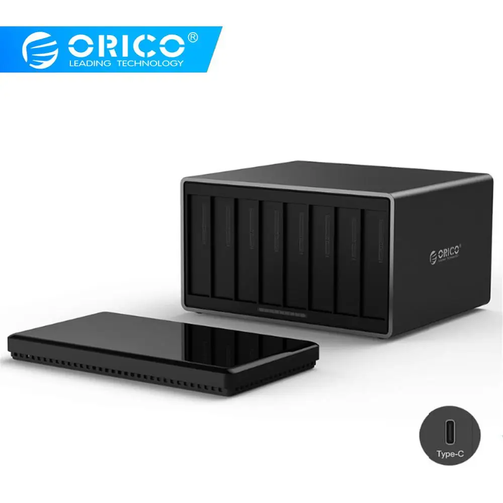 ORICO корпус для жесткого диска 8 Bay 80 ТБ USB C док станция 3 5 дюйма Реверсивный Type