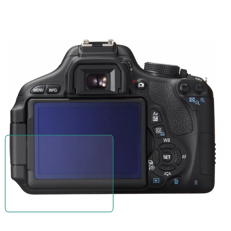 

Tempered Glass Protector Guard Cover for Canon EOS 60D 600D 550D M M2 Kiss X5 X4 Rebel T3i T2i Camera LCD Screen Protective Film