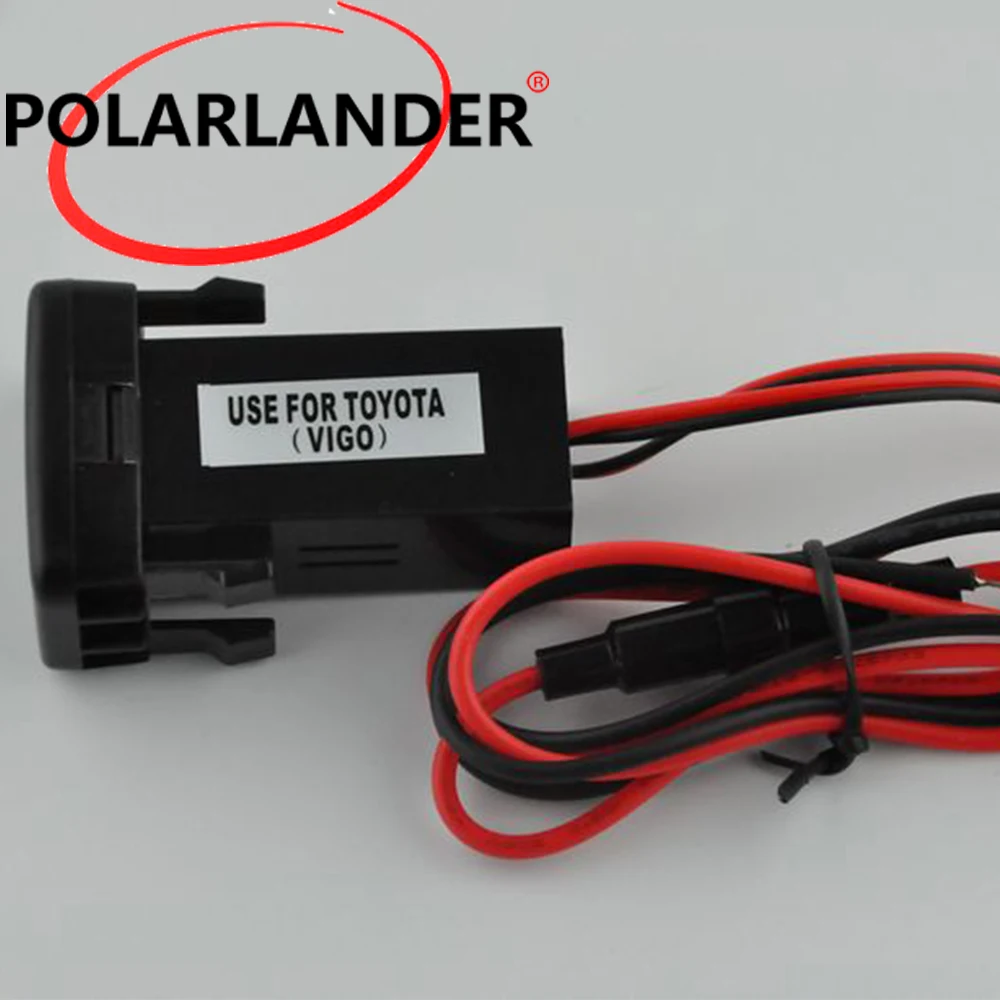 

12V 2.1A USB Car Charger Dual USB Charger Socket Dashboard Cell Phone Charger for TOYOTA VIGO