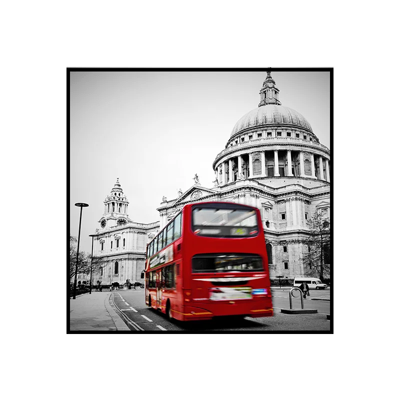 Nordic street view phone booth family living room bedroom decoration print poster picture painting wall art canvas | Дом и сад