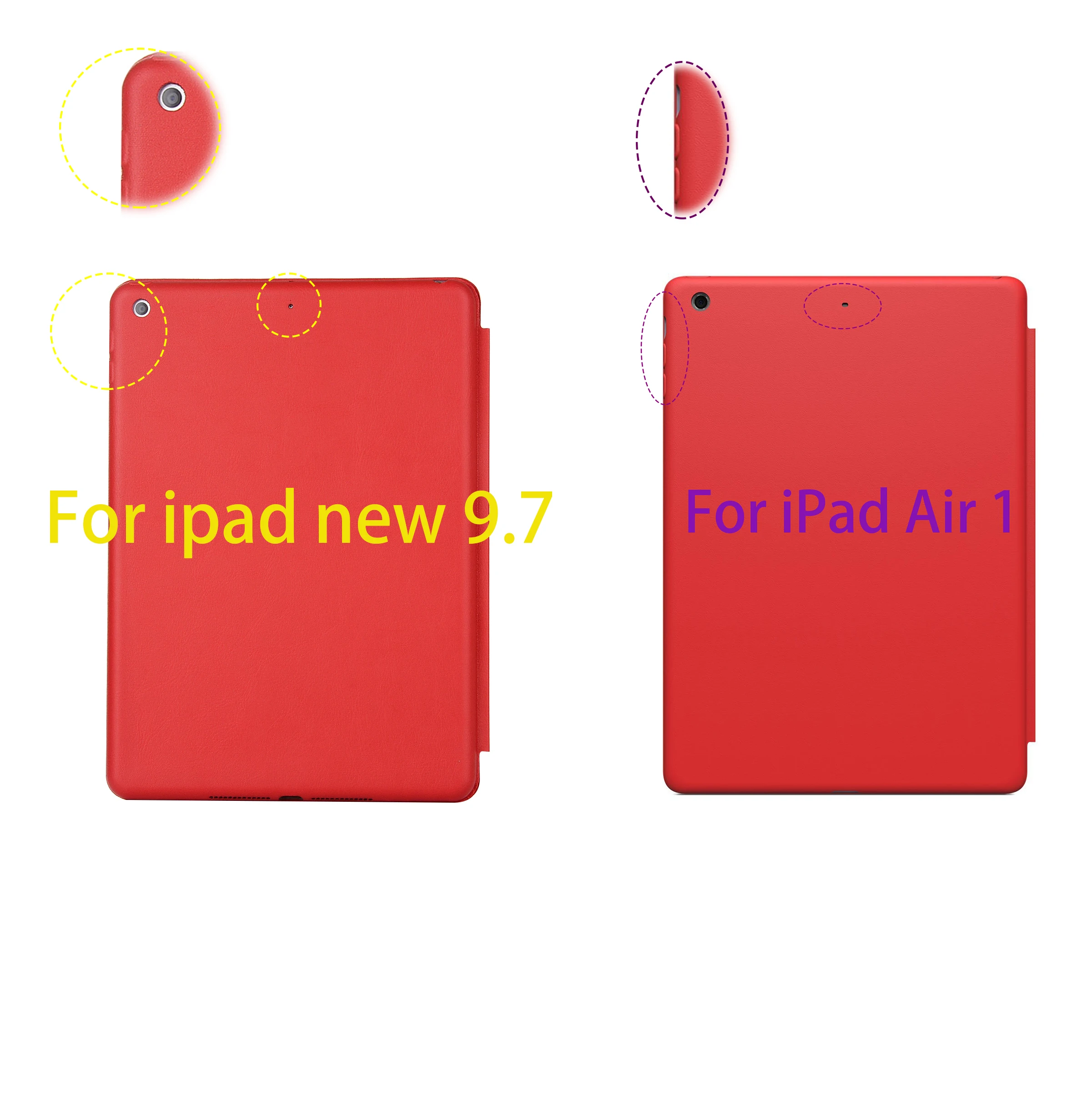 Чехол для планшета для нового iPad 9,7 дюймов, 1:1 из искусственной кожи, защитный чехол для iPad Apple Air 1, умный чехол с функцией автоматического сна/пробуждения