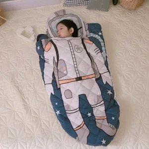 Astronaut 3D мультфильм Стёганое одеяло девочка мальчик Модный популярный Единорог крокодил, Акула Русалка астронавт дети спальный мешок - Цвет: Astronaut