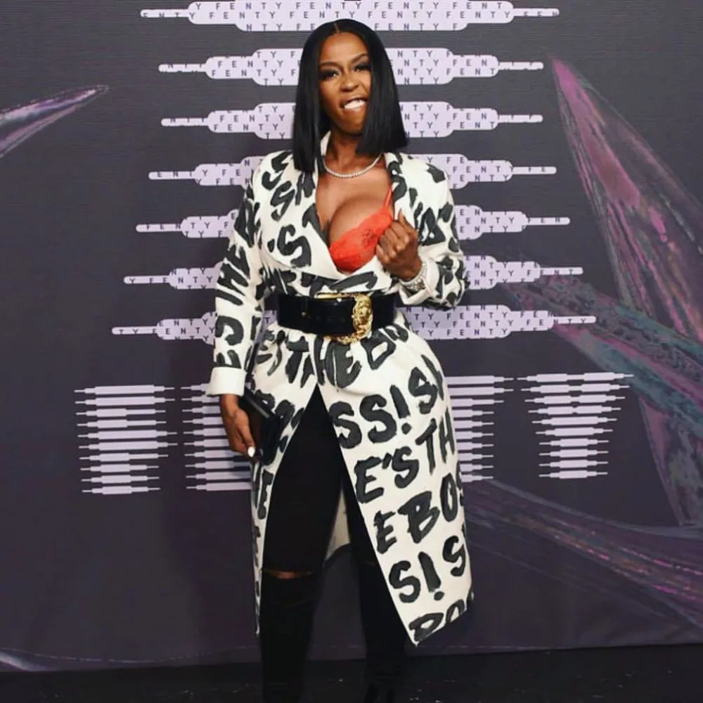 Женское пальто с принтом букв повседневное Свободное в африканском стиле