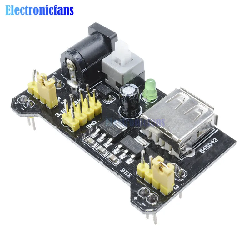 Макетная плата MB102 2 шт. модуль питания 3 В 5 для Arduino без пайки хлеба регулятор