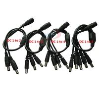 1pcs cctv security camera 1 dc female to 2345 male plug power cord adapter connector cable splitter for led strip