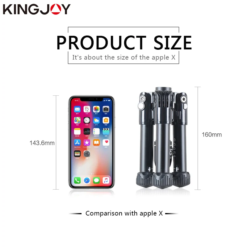 Штатив KINGJO SC051 для мини камеры настольный Трипод телефона алюминиевая селфи