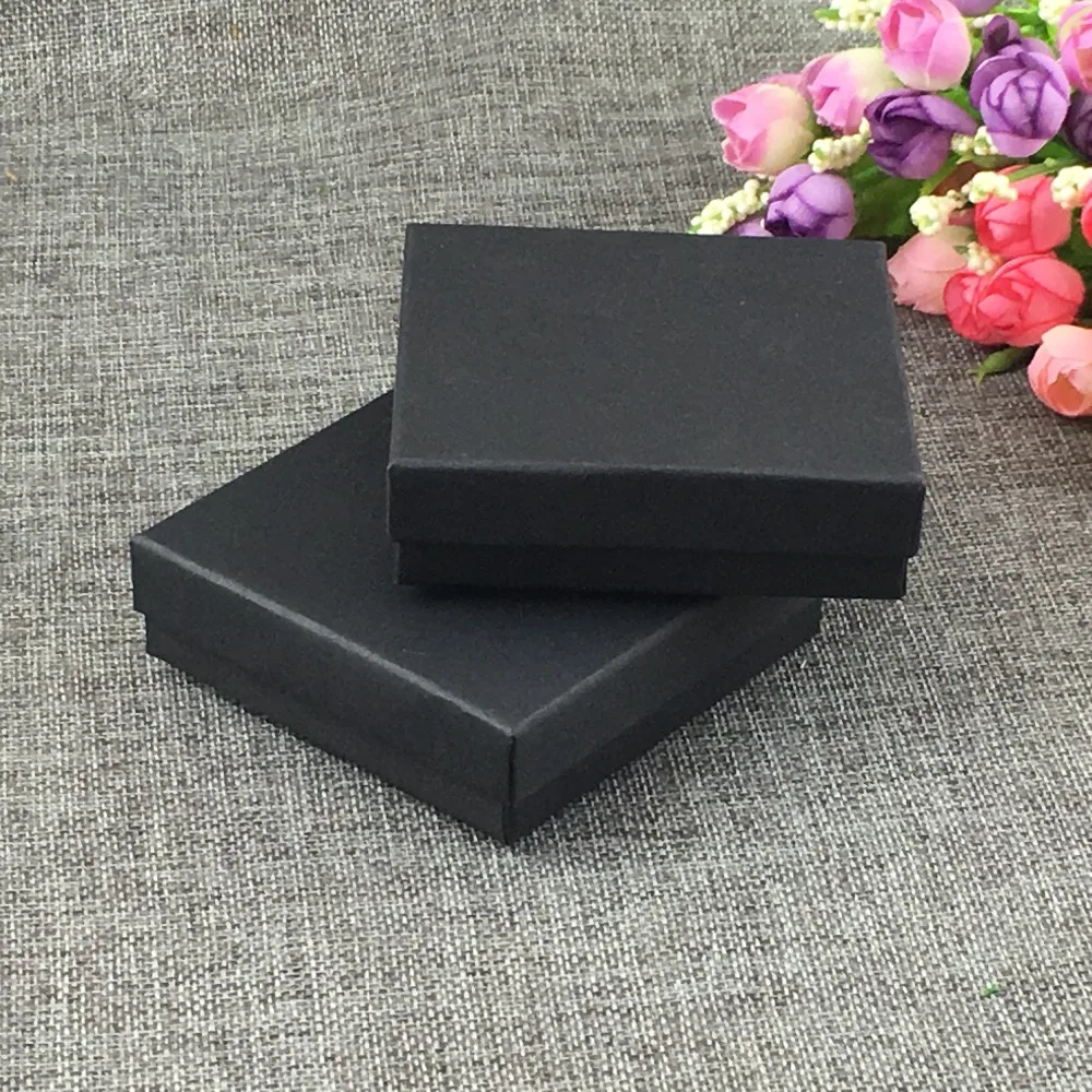 12 компл черная коробка для украшений и ювелирные открытки сережки с австрийскими